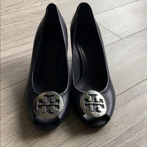 Tory Burch peep toe wedge